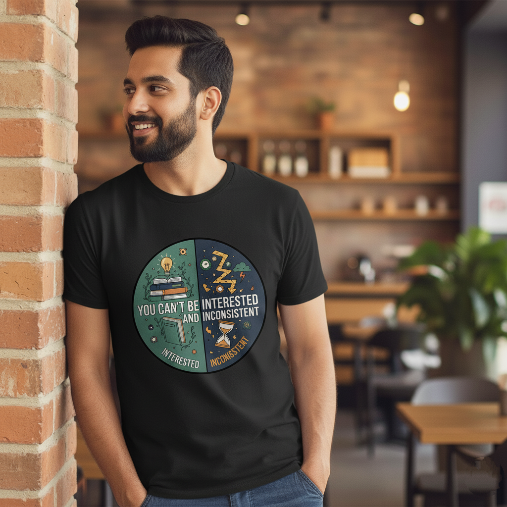 Stay Consistent, Stay Inspired: Premium Organic Cotton Half Sleeve T-Shirt | Bio-Washed | 180 GSM