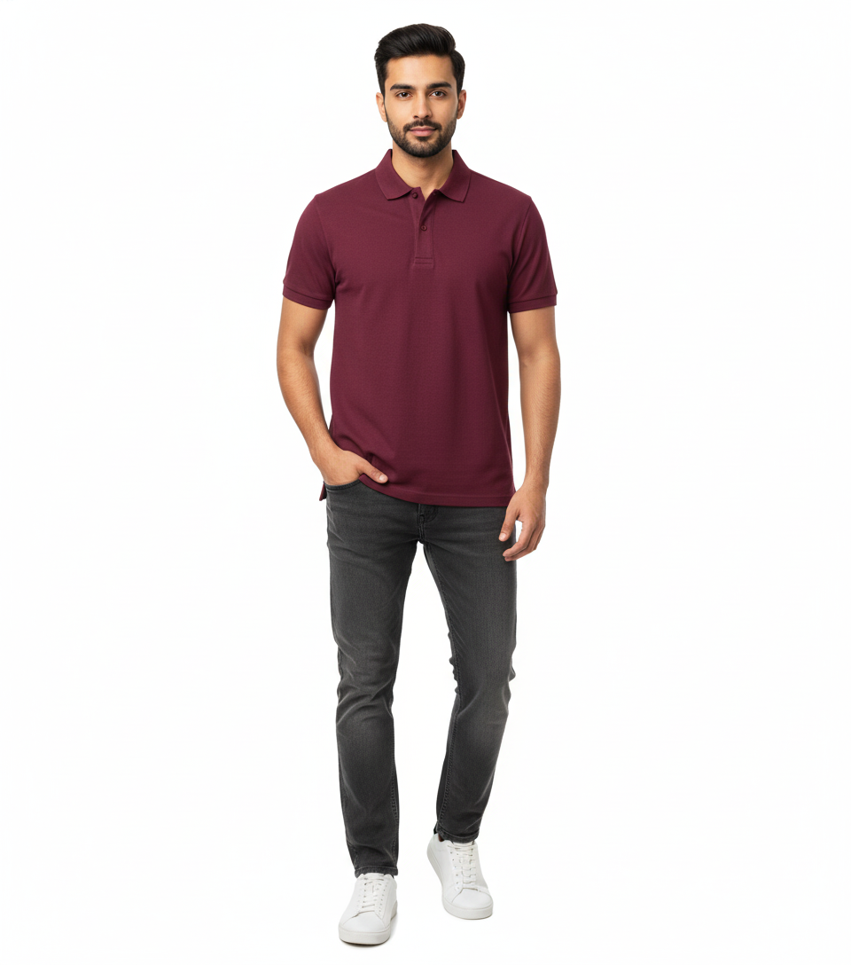 Effortless Style: Premium Maroon Polo Shirt for Men