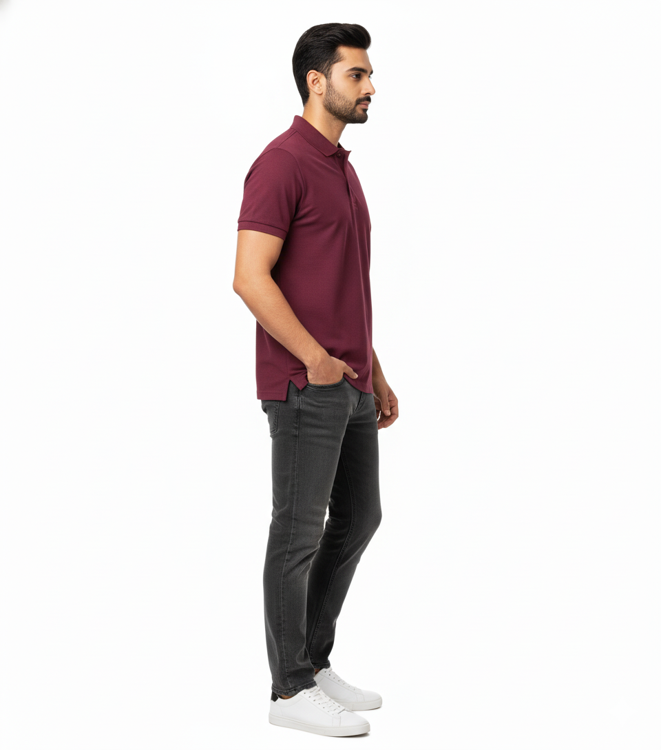 Effortless Style: Premium Maroon Polo Shirt for Men