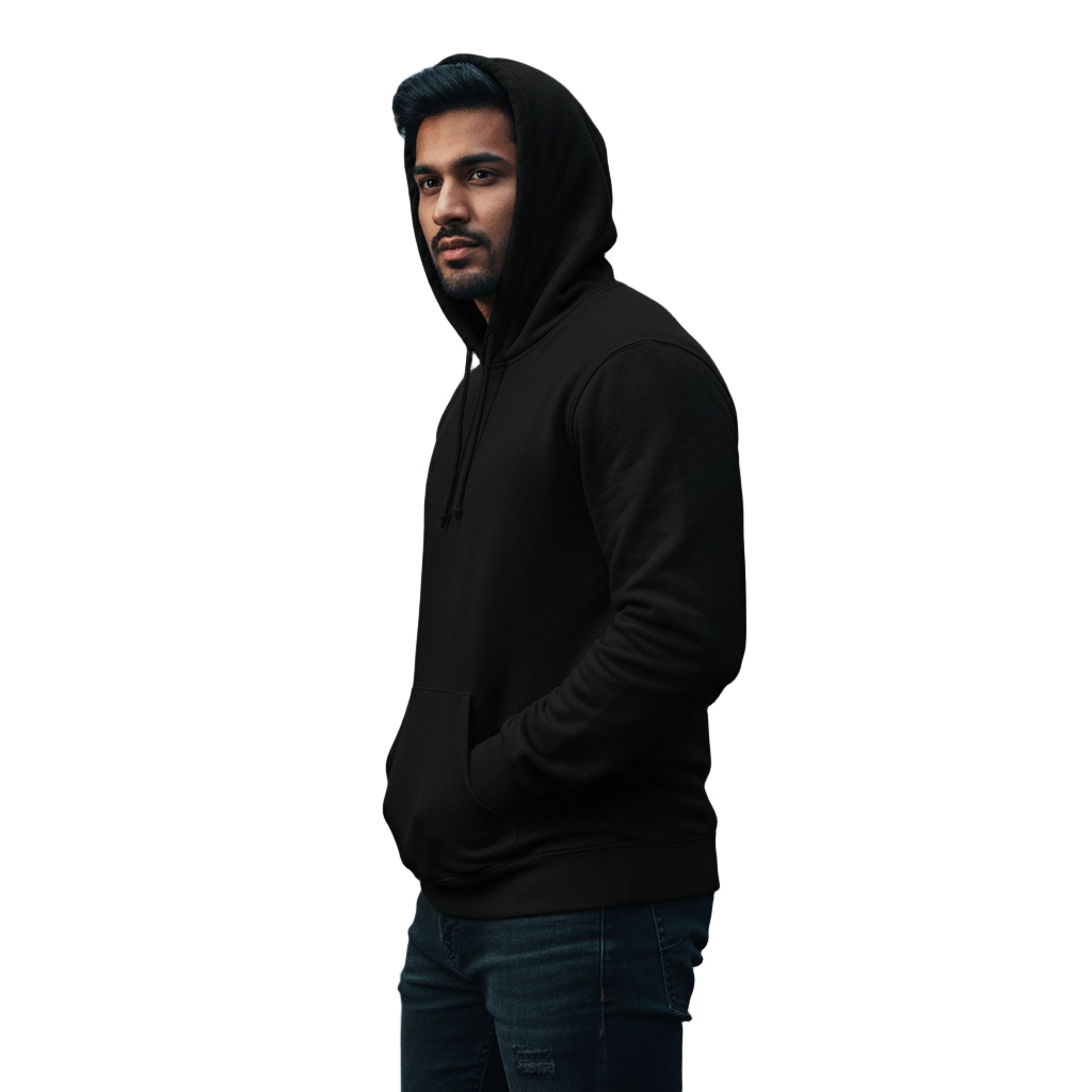 Unleash Your Style: Premium Black Pullover Hoodie