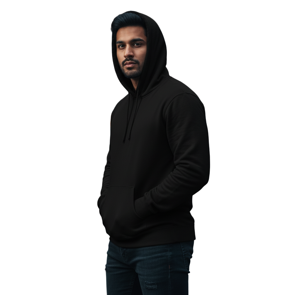 Unleash Your Style: Premium Black Pullover Hoodie