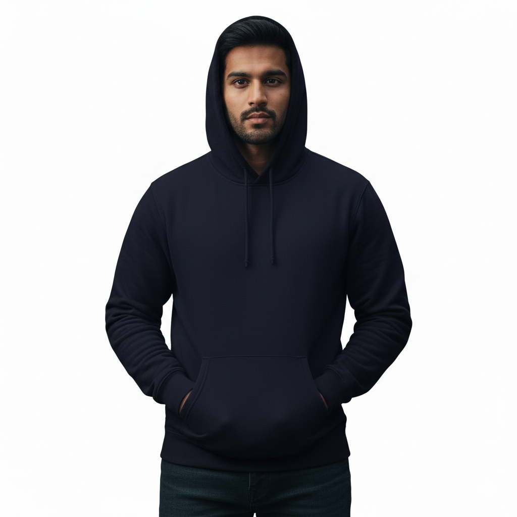 Unleash Your Style: Premium Navy Blue Pullover Hoodie