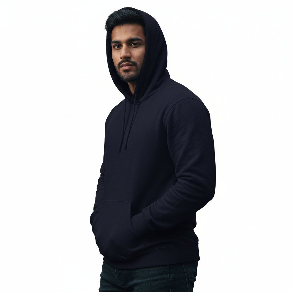 Unleash Your Style: Premium Navy Blue Pullover Hoodie