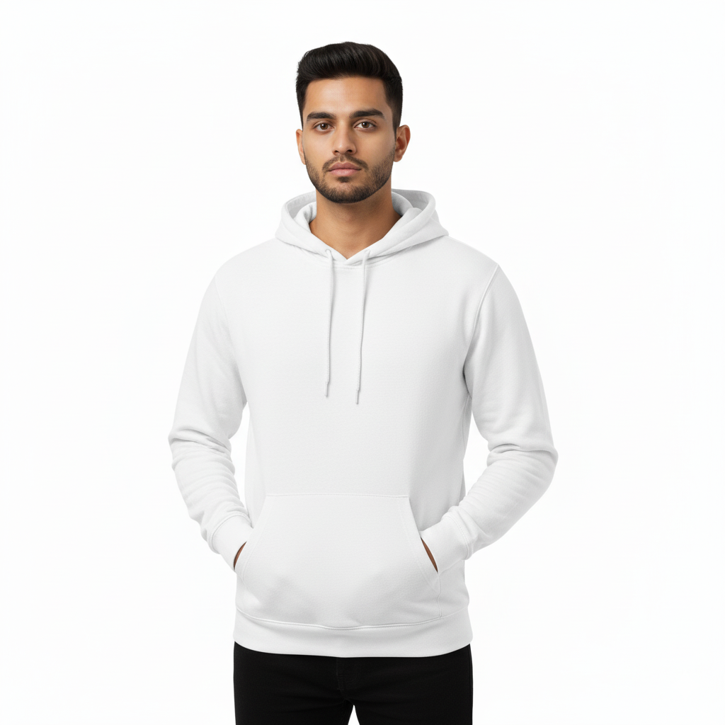 Unleash Your Style: Premium White Pullover Hoodie