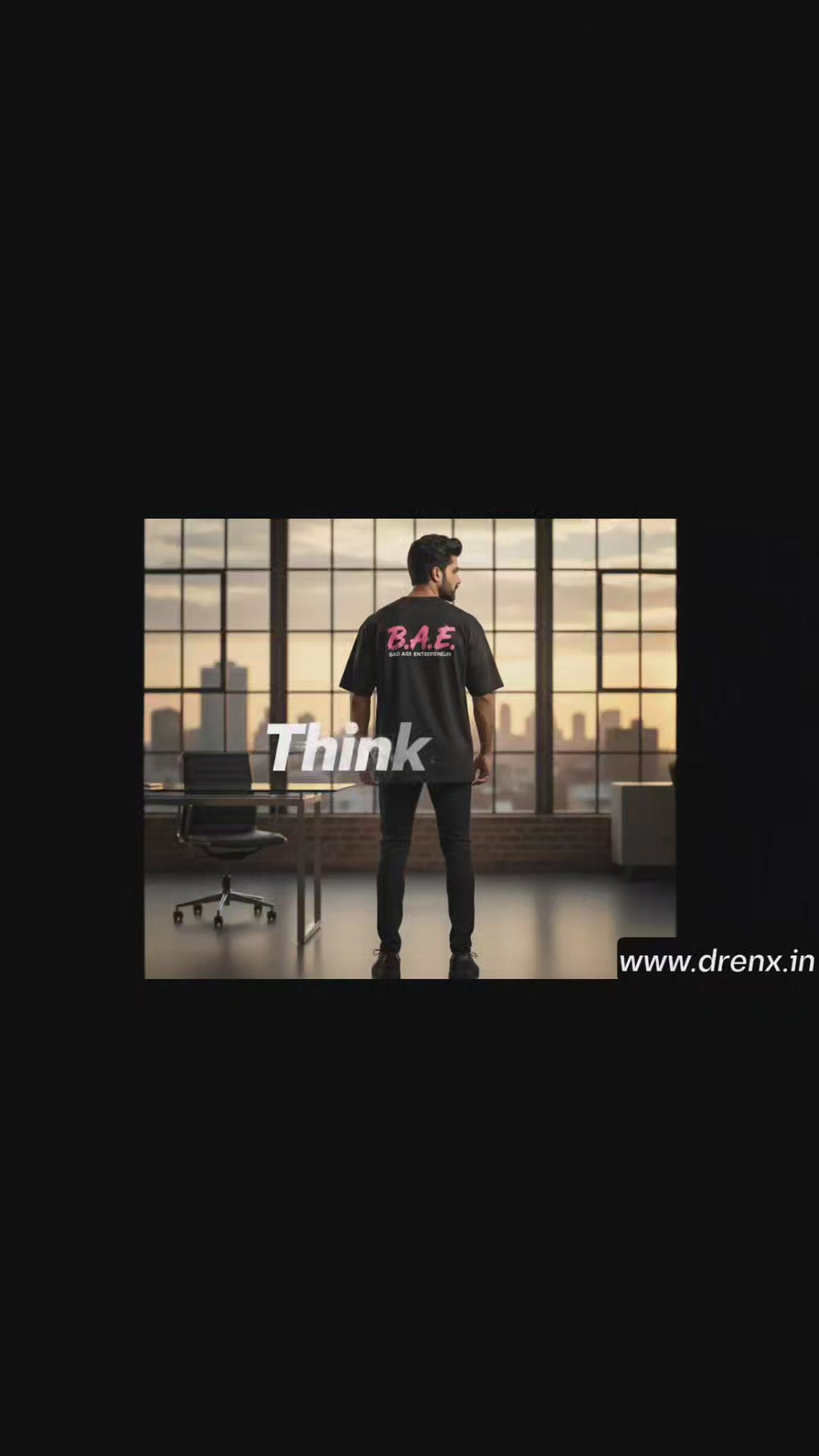 B.A.E. Oversized Black T-Shirt – Bad Ass Entrepreneur Edition