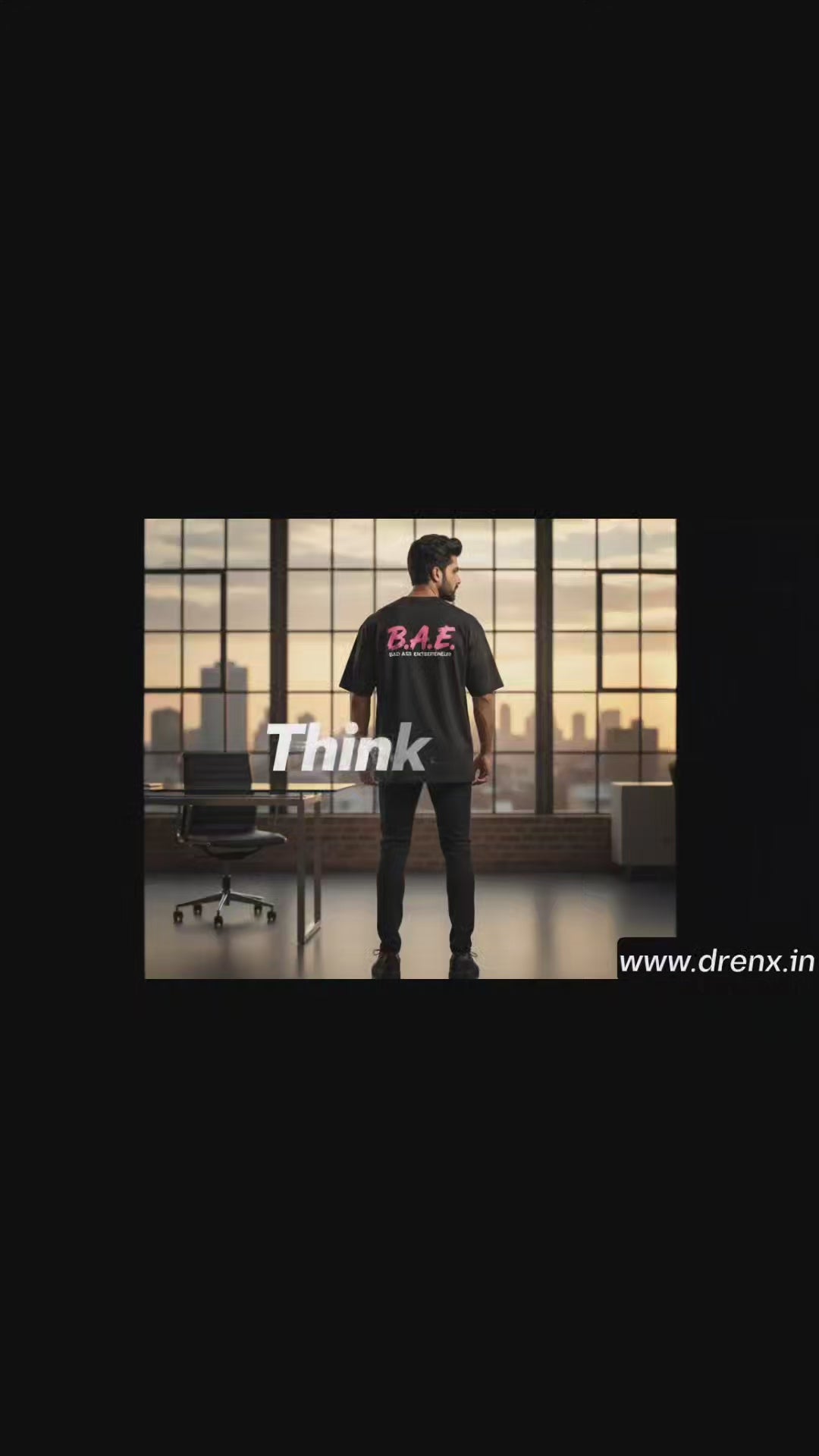 B.A.E. Oversized Black T-Shirt – Bad Ass Entrepreneur Edition