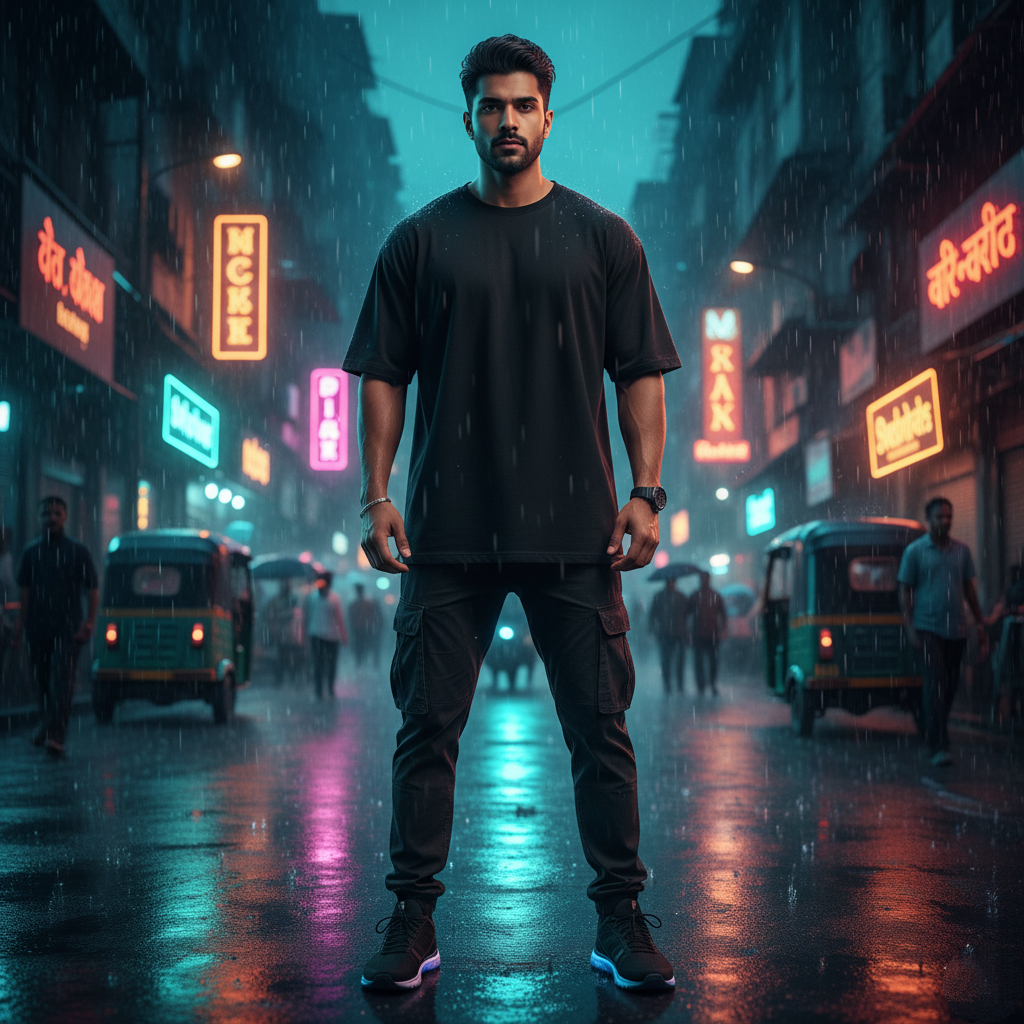 Do The Right Thing Oversized Black T-Shirt - Moral Back Print