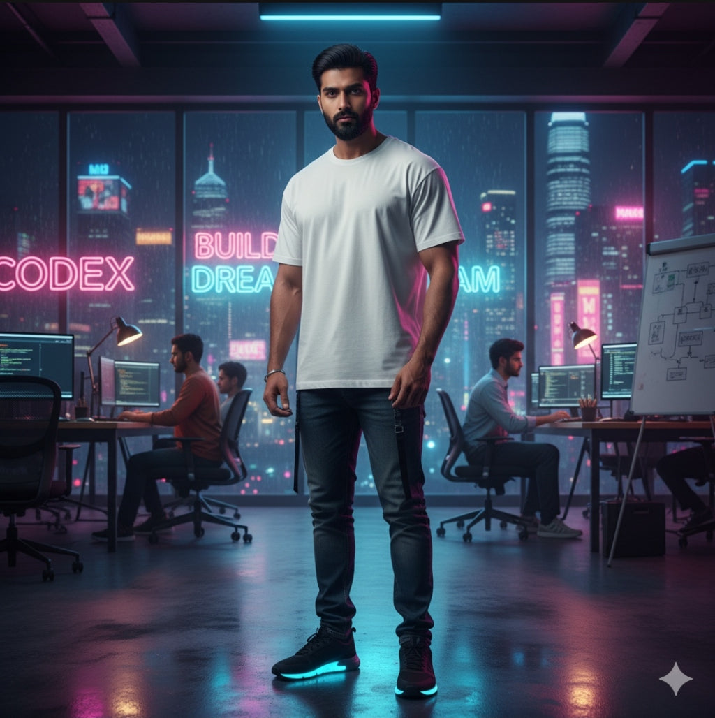 "I Need Vitamin Cash" Oversized White T-Shirt - Humorous Money Motivation Tee