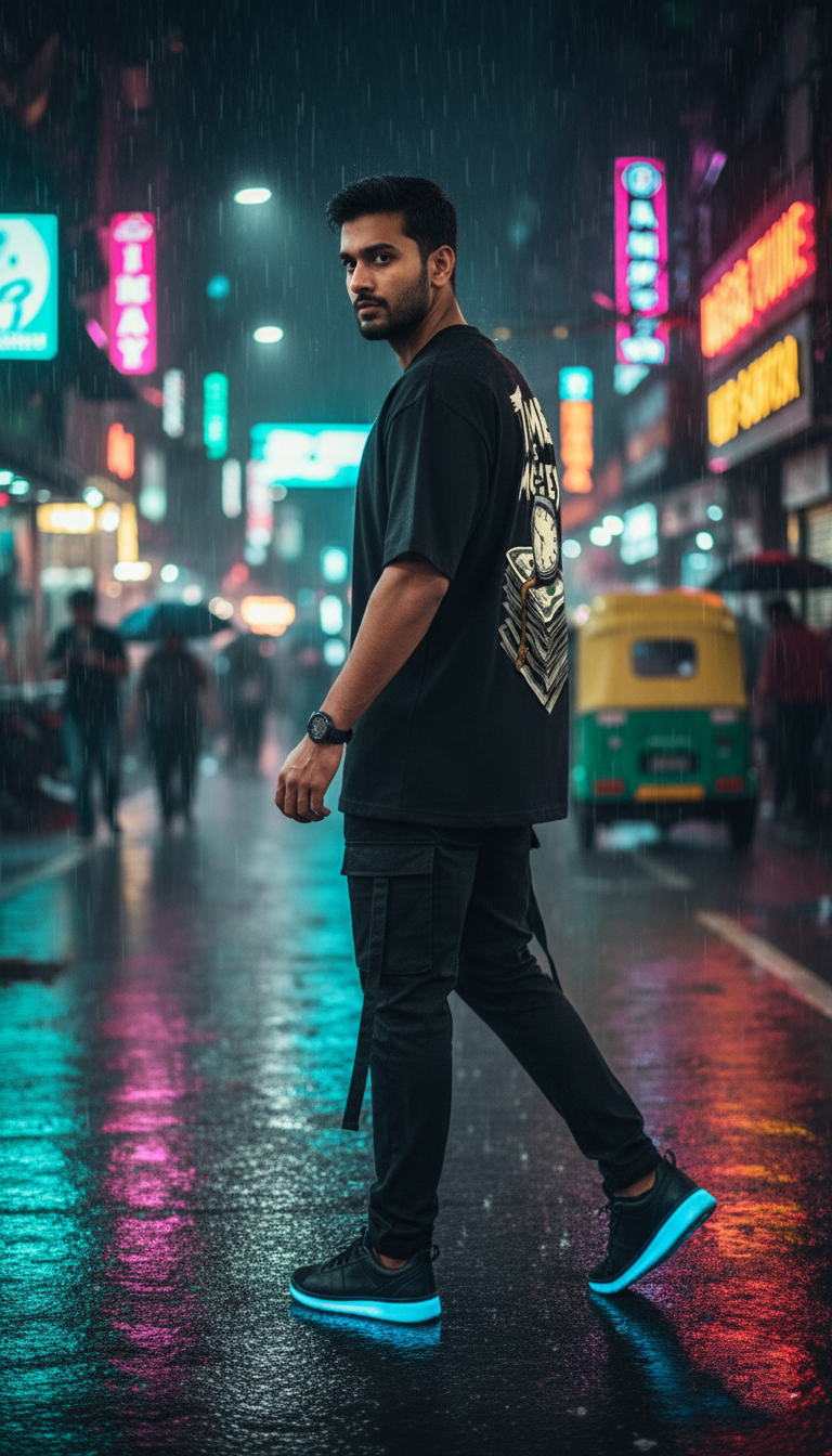 "TIME IS MONEY" Oversized Black T-Shirt - Entrepreneurial Motivation Tee