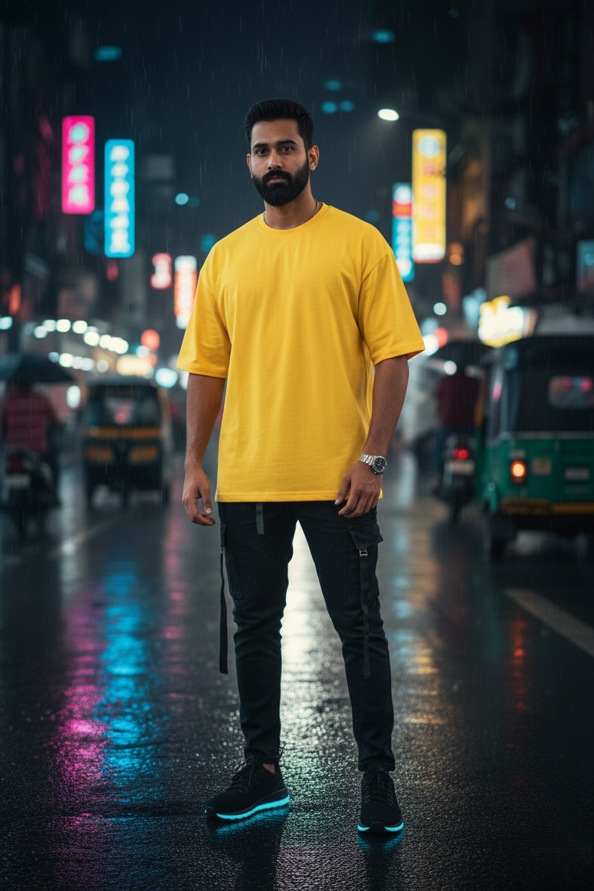 "DO IT NOW: Sometimes Later Becomes Never" Oversized Yellow T-Shirt