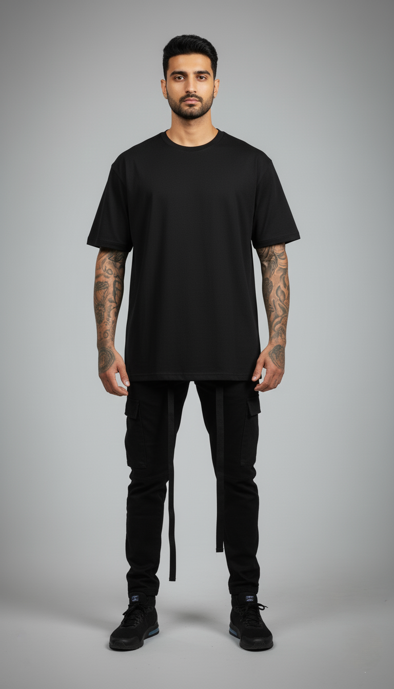 Success is the Best Revenge" Oversized Black T-Shirt - Motivational Grunge Tee